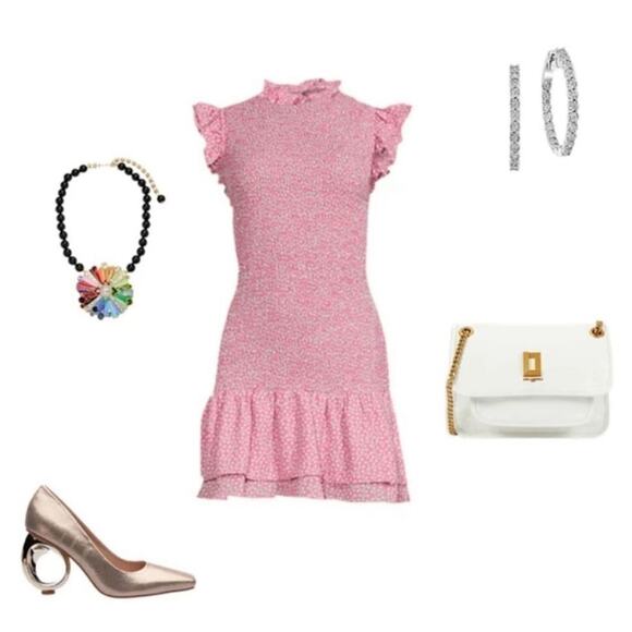 French Connection Elao Verona Crepe Smocked Dress - Picture 8 of 12